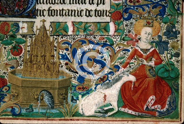 Hunt of the Unicorn. Horae ad usum Rotomagensem, 1460-1469. Creator: Maître de l'Échevinage de Rouen (active 1450-1485).