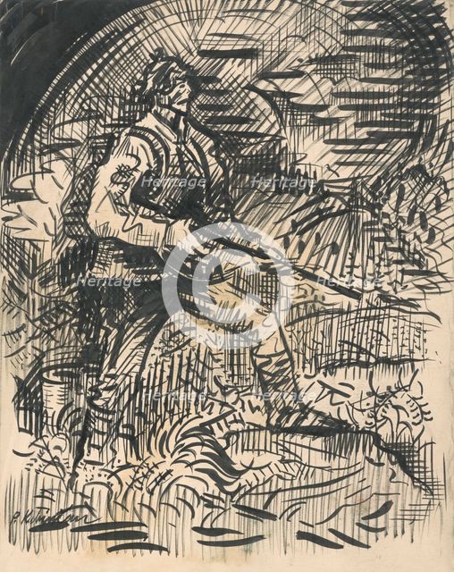Hunter, 1940-1943. Creator: Arnold Peter Weisz-Kubincan.