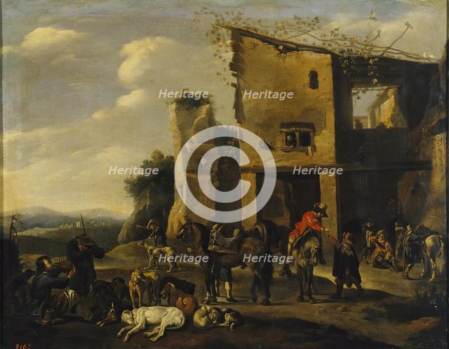 Hunter at Rest, 1634. Creator: Pieter van Laer.