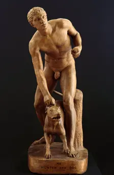 Hunter and Dog ( or The Greek Hunter Meleager), c1847. Creator: John Gibson