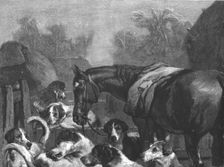 '"Hunter and Hounds" after Sir Edwin Landseer, R.A. Creator: Unknown