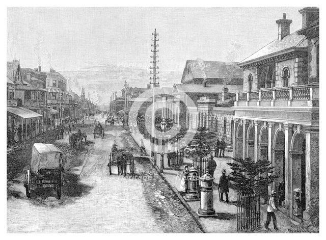 Hunter Street, Newcastle, New South Wales, Australia, 1886. Artist: Unknown