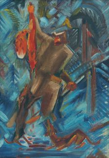 Hunter with a Fox in His Hand, 1940-1944. Creator: Arnold Peter Weisz-Kubincan