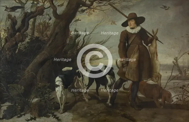 Hunter with Dogs in a Landscape, 1625. Creator: Jan Wildens.