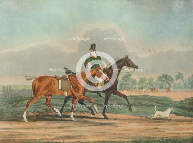 'Hunters at Covertside', early 19th century, (1929). Artist: James Pollard.