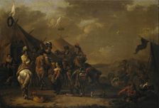 Hunters at Rest, 1650. Creator: Simon Johannes van Douw