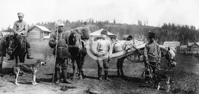 Hunters from the village of Pyanovo, Uriankhai region, 1900. Creator: Unknown.
