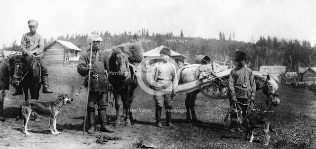 Hunters from the village of Pyanovo, Uriankhai region, 1900. Creator: Unknown.