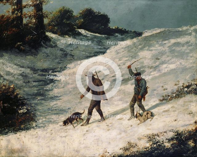 Hunters in the Snow (Chasseurs dans la neige), ca 1864.