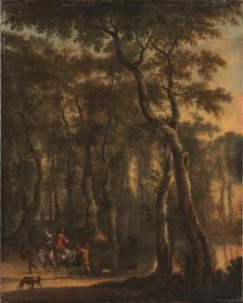 Hunters in the Woods, 1660-1685. Creator: Jan Hackaert
