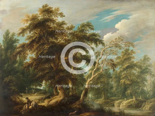 Hunters in a Forest, 1650. Creator: Alexander Keirincx.