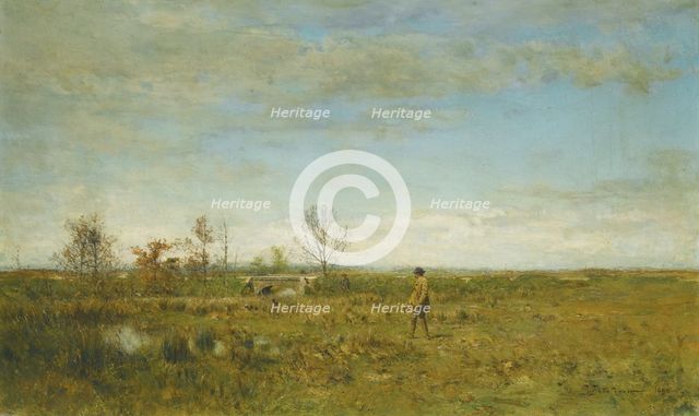 Hunters in Pont Long. Artist: Pokhitonov, Ivan Pavlovich (1850-1923)