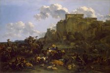 Hunters Resting, 1660. Creator: Nicolaes Berchem