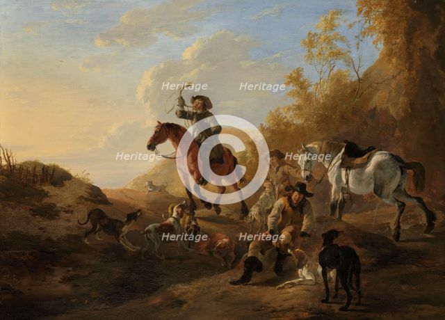 Hunters Resting, c.1650-c.1655. Creator: Dirck Stoop.
