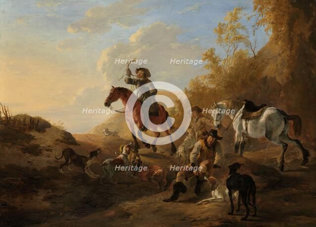 Hunters Resting, c.1650-c.1655. Creator: Dirck Stoop.