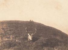 Hunters Stalking a Deer, ca. 1857. Creator: Horatio Ross
