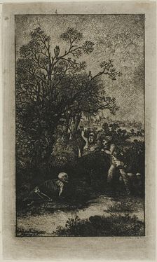 Hunters Surprised by Death, 1857. Creator: Rodolphe Bresdin