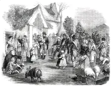 Hunting the Wren at Christmas - Procession of the Wren Bush and Wren Boys, 1850. Creator: Unknown