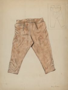 Hunting Trousers, c. 1936. Creator: Mary E Humes