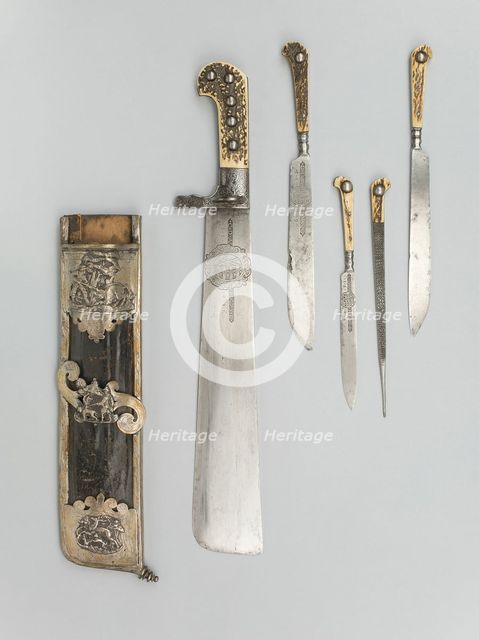 Hunting Trousse (Waidpraxe) with the Coat of Arms and Initials of Christian II, Elector of Saxony... Creator: Joachim Put.