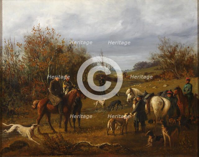 Hunting with Borzois, 1840s.