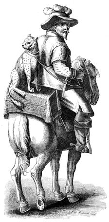 Hunting with the leopard, 16th century, (1849). Artist: Jean Straden