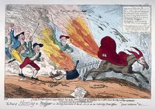 Hunting a Mare 1819. Artist: Anon