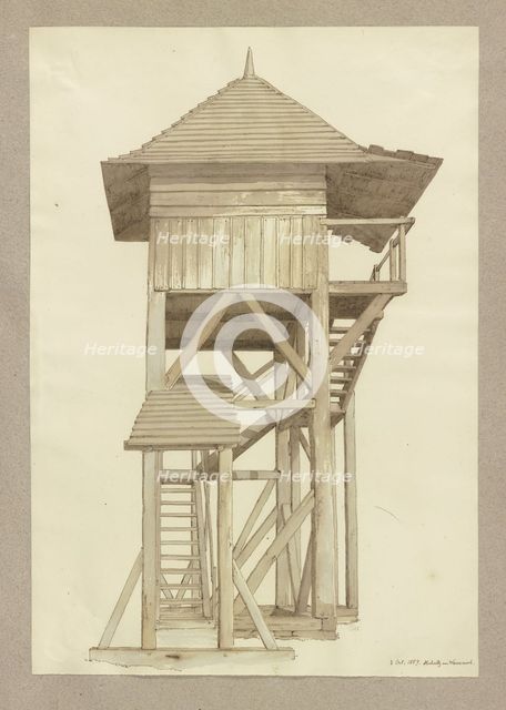 Hunting blind at Wasenmerk near Braunfels, 1859. Creator: Carl Theodor Reiffenstein.