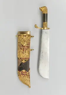 Hunting Cleaver (Waidpraxe) of Ernst August II Konstantin, Duke of Saxe-Weimar-Eisenach, 1755/58. Creator: Unknown