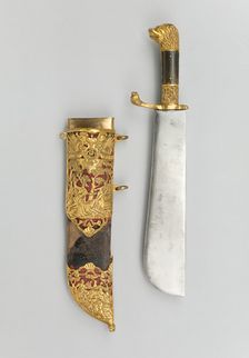 Hunting Cleaver (Waidpraxe) of Ernst August II Konstantin, Duke of Saxe-Weimar-Eisenach, 1755/58. Creator: Unknown