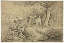 Hunting Dog in Woods, n.d. Creator: James Barenger