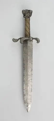 Hunting Hangar with Calendar Blade, Munich, blade dated 1534, hilt late 17th century. Creator: Unknown