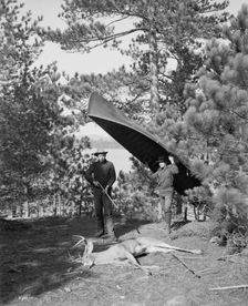 Hunting in the Adirondacks, New York, between 1900 and 1910. Creator: Unknown