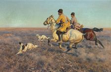 Hunting in the steppe, 1932. Creator: Ungewitter, Hugo (1869-1944)