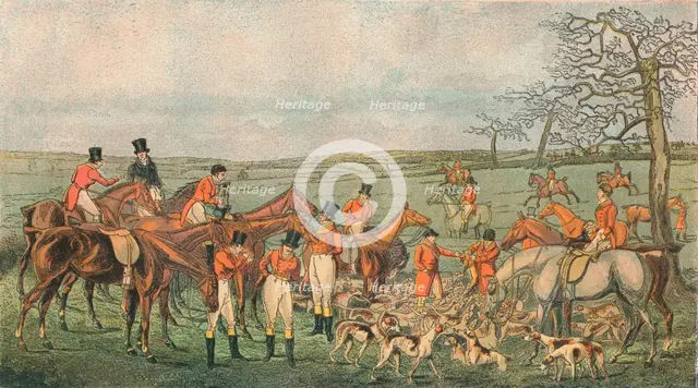 'Hunting in Leicestershire, 1827 - In At The Death', (1890). Creator: Unknown.
