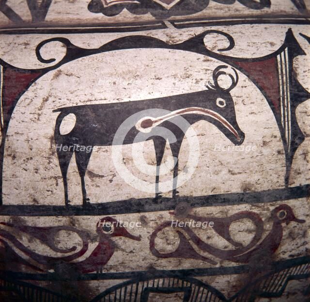 Hunting Magic, Design on pottery vessel, Zuni tribe, Pueblo Indian. Artist: Unknown.