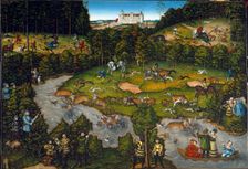Hunting near Hartenfels Castle, 1540. Creator: Lucas Cranach (German, 1472-1553)