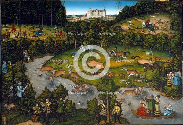 Hunting near Hartenfels Castle, 1540. Creator: Lucas Cranach (German, 1472-1553).