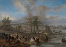 Hunting Party and Fishermen, between 1660 and 1662. Creator: Philip Wouverman