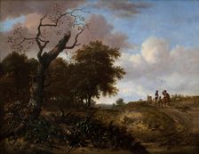 Hunting party in the dunes, 1660-1665. Creator: Jan Wijnants