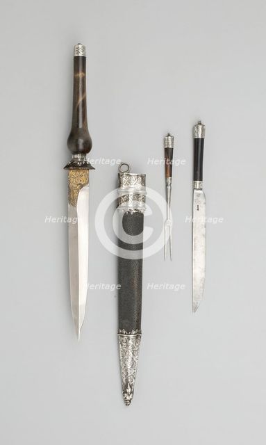 Hunting Plug Bayonet with Eating Utensils, Germany, 1800/1900. Creator: Unknown.