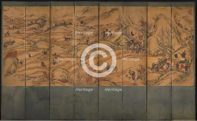 Hunting Scene, 1800s. Creator: Unknown.