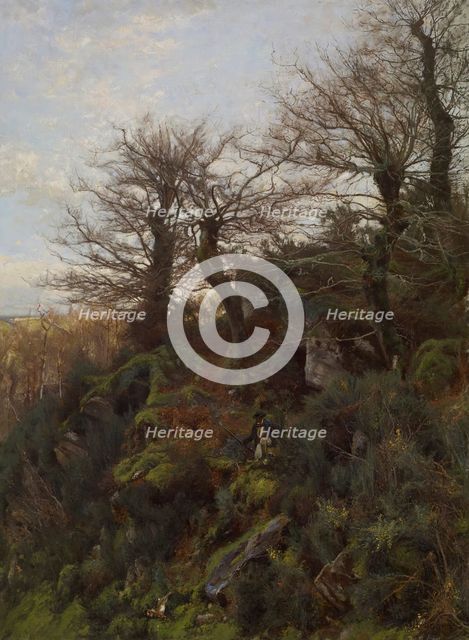 Hunting Scene, 1877. Creator: Hugh Bolton Jones.