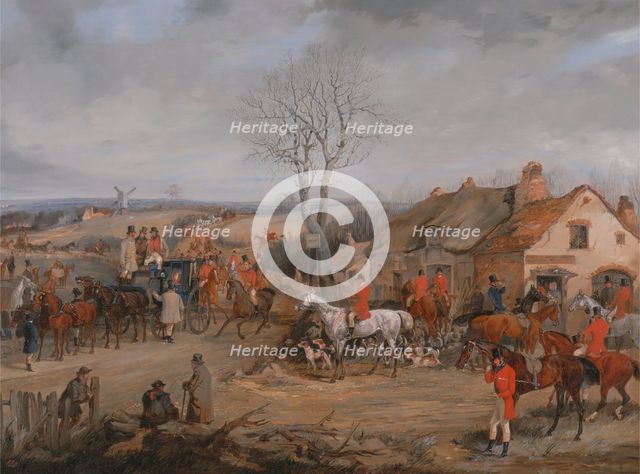 Hunting Scene: The Meet, ca. 1840. Creator: Henry Thomas Alken.