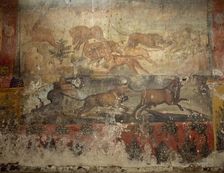 Hunting scene, House of Lucio Ceio Secondo, Pompeii, Italy, 1st century AD. Creator: Unknown