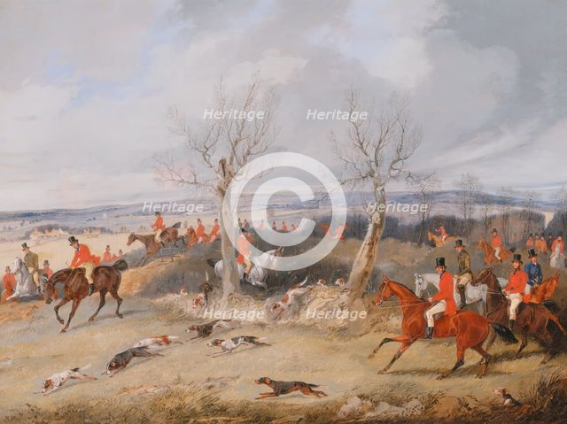 Hunting Scene: In Full Cry, ca. 1840. Creator: Henry Thomas Alken.