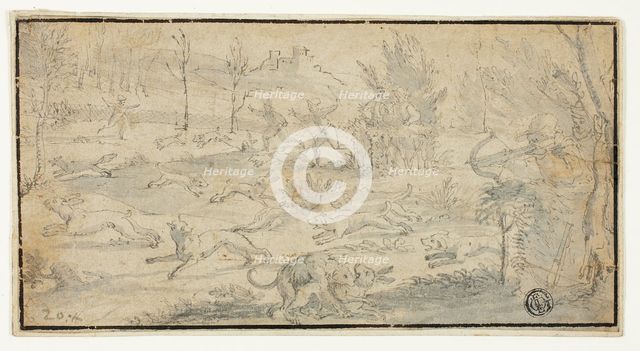 Hunting Scene, n.d. Creator: Jakob Züberlein.
