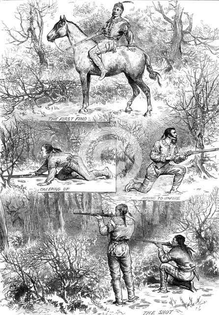 Hunting sketches among the Indians of Minnesota, 1880. Creator: Unknown.
