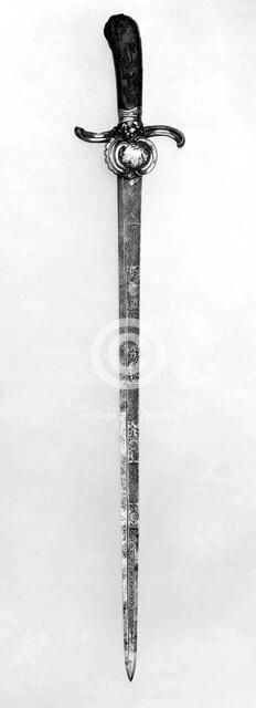 Hunting Sword, German, Dresden, ca. 1750. Creator: Johann Georg Klett.