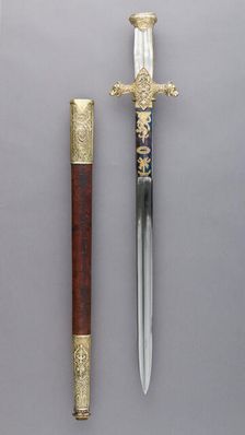 Hunting Sword of Prince Camillo Borghese (1775-1832), French, Paris, 1809-13. Creators: Francois Pirmet, Antoine-Modeste Fournera